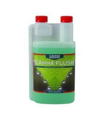 CANNA Flush es un aditivo que limpia los sustratos y plantas del exceso de nutrientes.