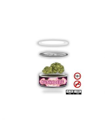 Marihuana de CBD Kushadelic hemp for life o marihuana legal es un producto que ha sido sometido a exhaustivos análisis de laboratorio y cuenta con certificado de la Unión Europea. Con niveles de THC muy bajos, inferiores al 0,2% con un efecto muy agradable. Envases de 3.5 gramos de flores