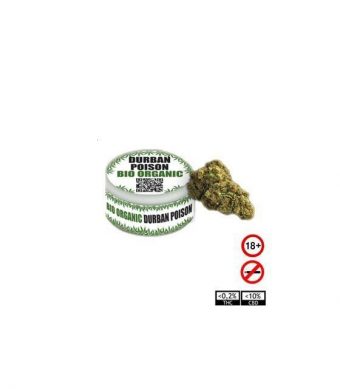 Marihuana de CBD Durban poison bio organic o marihuana legal es un producto que ha sido sometido a exhaustivos análisis de laboratorio y cuenta con certificado de la Unión Europea. Con niveles de THC muy bajos, inferiores al 0,2% con un efecto muy agradable.